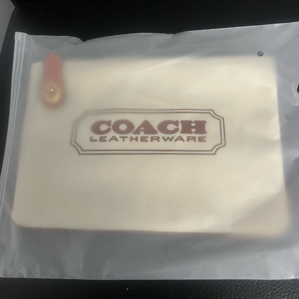 Coach Canvas Pouch with Gold Turnlock - Picture 6 of 6